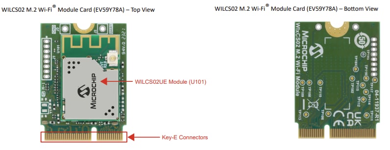 Microchip Technology WILCS02M.2 Wi-Fi®모듈 카드